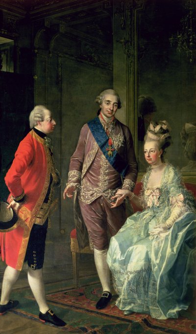 Archduke Maximilian Franz Visiting Marie Antoinette (1755-93) and Louis XVI (1754-93) c.1775 by Josef Hauzinger